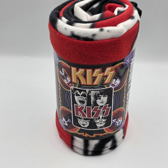 KISS Printed Fleece Throw Blanket 50x60 The Northwest Company KISS Night Design - Picture 1 of 5